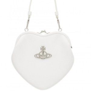 Vivienne Westwood White BELLE ORB-PLAQUE CLUTCH BAG